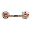 Indian-Shelf 1 Pack Red Unique Drawer Handles Decorative Cabinet Pulls Gold Hardware 6'' Hole to Hole -BH-198-CK-1190 view 1