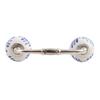 Indian-Shelf 1 Pack Blue Kitchen Cabinet Handles for Drawer Pulls Door Dresser Silver Hardware 6'' Hole to Hole -BH-97-CK-76 view 1