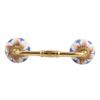 Indian-Shelf 1 Pack White Unique Drawer Handles Decorative Cabinet Pulls Gold Hardware 6'' Hole to Hole -BH-415-CK-258 view 1