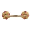 Indian-Shelf 1 Pack Red Unique Drawer Handles Decorative Cabinet Pulls Gold Hardware 6'' Hole to Hole -BH-132-MCK-25 view 1