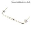 Indian-Shelf 1 Pack Grey Kitchen Cabinet Handles for Drawer Pulls Door Dresser Silver Hardware 6'' Hole to Hole -BH-566-DCK-154 view 2