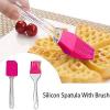 Kitchen King Silicone Spatula and Pastry Brush Set Special for Cake Mixer, Cooking, Baking, Glazing - Set of 1 (Multicolor) Small Size Brush Size : 7.5 INCHES view 3