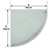 Flaner 6x6 Inch Wall Mount Glass Corner Shelf for Bathroom/Wall Stand/Bathroom Shelf/Wall Storage Shelf/Bathroom Rack/Kitchen Shelf(Pack of 2,Clear) view 3
