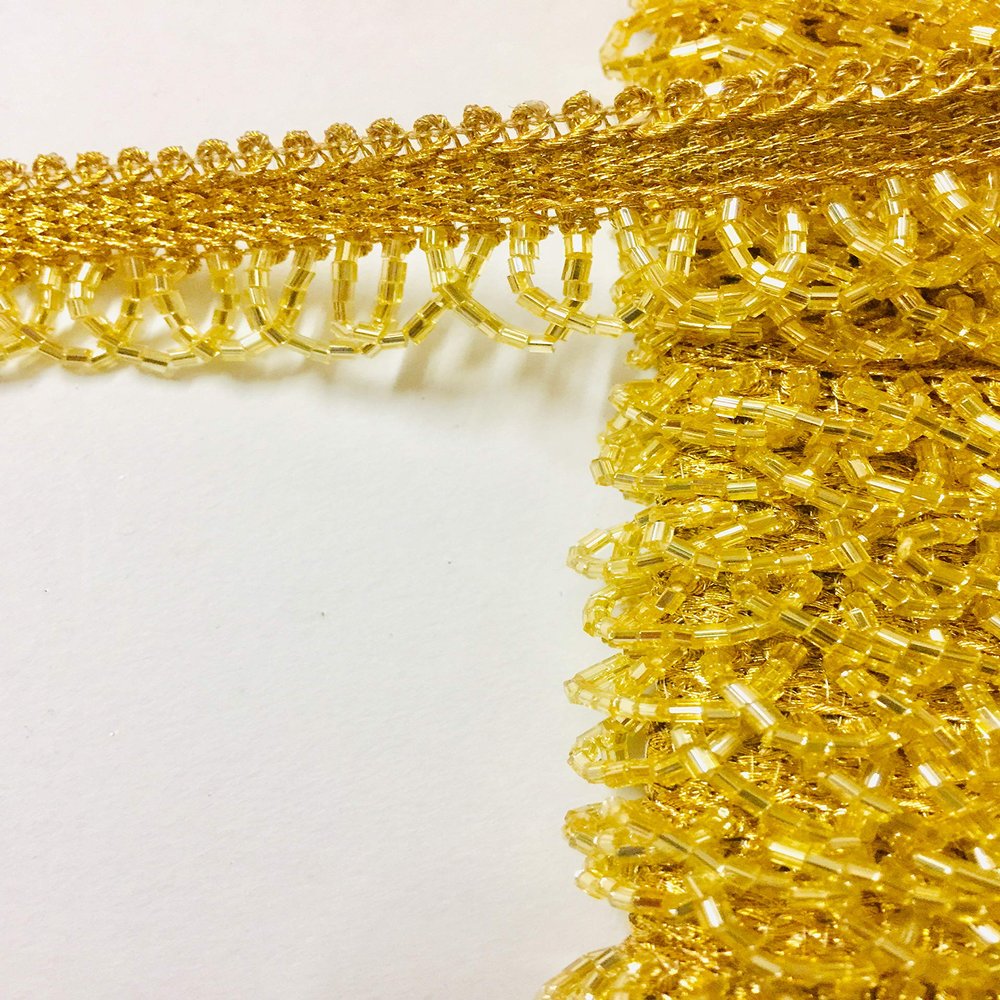 Eerafashionicing Golden Lace Border for Dresses, Sarees, Lehenga, Suits, Blouses, Duptta Drapes, Chunri and Craft Home Furnishings Hobby (Golden)