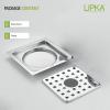 LIPKA 5 x 5 inches YU Square Premium Stainless Steel Floor Water Drain/Plain Floor Drain Jali for Bathroom/Grating Trap Plain Hole Drainer Cover with Lock for Bathroom and Kitchen Silver view 3