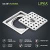 LIPKA 5 x 5 inches YU Square Premium Stainless Steel Floor Water Drain/Plain Floor Drain Jali for Bathroom/Grating Trap Plain Hole Drainer Cover with Lock for Bathroom and Kitchen Silver view 4