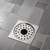 LIPKA Eon Square Flat Cut with Plain Jali Floor Drain |Premium Stainless Steel |6 x 6 Inches| with Hole| view 1