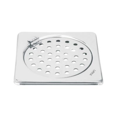 LIPKA Eon Square with Plain Jali Floor Drain |Premium Stainless Steel |5 x 5 Inches| with Hinge