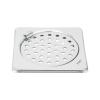 LIPKA Eon Square with Plain Jali Floor Drain |Premium Stainless Steel |5 x 5 Inches| with Hinge view 1