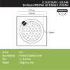 LIPKA Eon Square with Plain Jali Floor Drain |Premium Stainless Steel |5 x 5 Inches| with Hinge view 2
