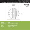 LIPKA Eon Square Flat Cut with Golden Classic Jali Floor Drain |Premium Stainless Steel |6 x 6 Inches| with Hole| view 2