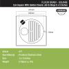 LIPKA Eon Square with Golden Classic Jali Floor Drain |Premium Stainless Steel |5 x 5 Inches| with Hinge & Hole| view 2