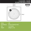 LIPKA Eon Square Floor Drain |Premium Stainless Steel |6 x 6 Inches| with Hinge view 2