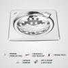 LIPKA Eon Square Floor Drain |Premium Stainless Steel |6 x 6 Inches| with Hinge view 4