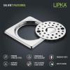 LIPKA Eon Square with Plain Jali Floor Drain |Premium Stainless Steel |5 x 5 Inches| with Lock & Hole| view 3