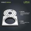 LIPKA Eon Square with Plain Jali Floor Drain |Premium Stainless Steel |5 x 5 Inches| with Lock & Hole| view 4