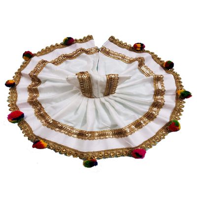 ishvara laddu Gopal Fancy White Dress/Cotton Dress for Festival Size 6