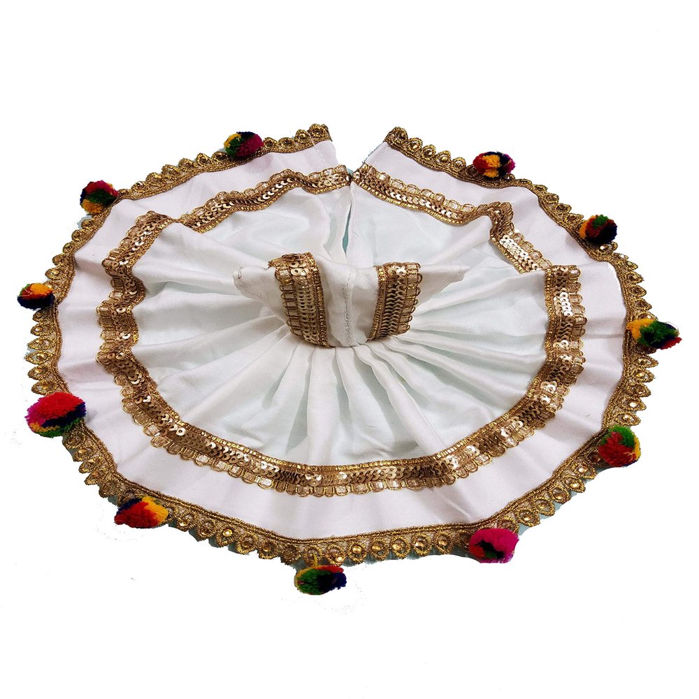 ishvara laddu Gopal Fancy White Dress/Cotton Dress for Festival Size 6