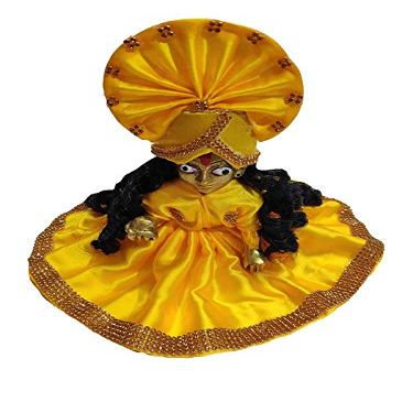ishvara ladoo Gopal = Dress with Matching pagdi for Summer Size 5 (Yellow)