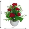 YSK Creation Emani Artificial Velvet Rose With White Pot For Home Decoration|Flower Pot For Home Decoration|Flower Pot With Artificial Flowers|Artificial Flower With Pot Combo Set of 2 (Red) view 2