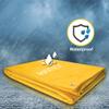 Mipatex Tarpaulin Sheet Waterproof Heavy Duty 5ft x 12ft, Poly Tarp with Aluminium Eyelets Every 3 feet - Multipurpose 150 GSM Plastic Cover for Truck, Home Roof, Rain, Outdoor or Sun (Yellow) view 2