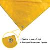 Mipatex Tarpaulin Sheet Waterproof Heavy Duty 5ft x 12ft, Poly Tarp with Aluminium Eyelets Every 3 feet - Multipurpose 150 GSM Plastic Cover for Truck, Home Roof, Rain, Outdoor or Sun (Yellow) view 4