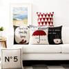 ELEMENTARY - basics redefined Fine Polyester Red, Black and White Decorative Throw Pillows/Cushion Covers Set of 5 (12x12 inches) view 1
