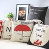 ELEMENTARY - basics redefined Fine Polyester Red, Black and White Decorative Throw Pillows/Cushion Covers Set of 5 (12x12 inches) view 2