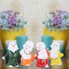 MARINER'S CREATION Polyresin Baby Laughing Buddha showpiece Multicolour, 4 Pieces view 1