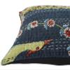 Ravaiyaa - Attitude is everything Kantha Pillow Cover Cotton Pillow Cushion Case Bed Sofa Decor 12" x 20" Inch (Teal Green) view 2