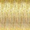 Satya Vipal Set of 3 Metallic Golden Foil Curtain Fringe for Party Decoration Door Curtains- 3 x 6 Feets Each view 3