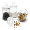 S.K.SALES Set of 3 Glass Jar and Container with Unique Shape Air Tight Lid 300 ml Storage jar Pickle Spice Food Storage Containers Transparent Storage, Kitchen Storage and Glass Container 3 view 1