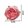 SATYAM KRAFT 6 Pcs Artificial Fabric Rose Flower Heads | Handmade Peony Style Flowers for DIY Crafting, Gift Packing, Bouquet Making, Wedding, Home & Event Decoration (Peach, 8 cm) view 3