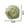 SATYAM KRAFT 6 Pcs Artificial Fabric Rose Flower Heads | Handmade Peony Style Flowers for DIY Crafting, Gift Packing, Bouquet Making, Wedding, Home & Event Decoration (White, 8 cm) view 2