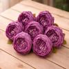 SATYAM KRAFT 6 Pcs Artificial Fabric Rose Flower Heads | Handmade Peony Style Flowers for DIY Crafting, Gift Packing, Bouquet Making, Wedding, Home, Event Decoration (Dark Pink, 8 cm) view 1