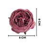 SATYAM KRAFT 6 Pcs Artificial Fabric Rose Flower Heads | Handmade Peony Style Flowers for DIY Crafting, Gift Packing, Bouquet Making, Wedding, Home, Event Decoration (Dark Pink, 8 cm) view 2