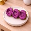 SATYAM KRAFT 6 Pcs Artificial Fabric Rose Flower Heads | Handmade Peony Style Flowers for DIY Crafting, Gift Packing, Bouquet Making, Wedding, Home, Event Decoration (Dark Pink, 8 cm) view 3