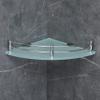 FORTUNE Glass Corner Shelf/Bathroom Shelf/Multipurpose Shelf/Living Room Corner Shelf/Wall Mount Bathroom Shelves (Frosted) (9 x 9 Inch) - (Pack of 2) view 3
