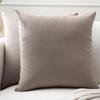 Encasa XO Throw Pillow Covers 16x16 in Set of 2 Beige | No Inserts | Cotton Pillow Covers for Living Room, Bed, Sofa, Couch | Decorative Cushion Covers with Improved Zipper view 1