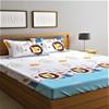 TIB Polycotton Printed Bedsheets for Double Bed with 2 Pillow Covers for Kids (Beige) view 2