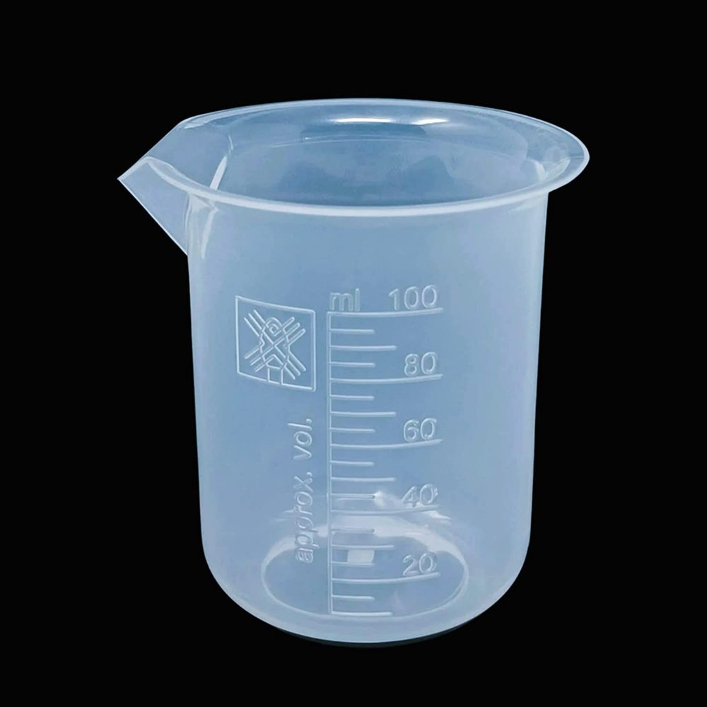 Labifie Polypropylene Plastic Measuring Beaker Graduated 100ml (Pack of 3 pcs)
