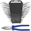 Multi Hand Tool Kit 9 Pc. -9 pcs Set of Double Open End (D.O.E) spanners with Hanging Tray, Combination Plier 8" Hand Tool Kit (9 Tools) view 1