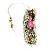 CCROHINI White Artificial Bud and Pink Flower Hair bun Handmade gajra Hair Accessory for Haldi, Mehdi and Wedding Ceremony (Pack of 1) view 1