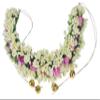 CCROHINI White Artificial Bud and Pink Flower Hair bun Handmade gajra Hair Accessory for Haldi, Mehdi and Wedding Ceremony (Pack of 1) view 2