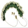 CCROHINI White Artificial Bud and Pink Flower Hair bun Handmade gajra Hair Accessory for Haldi, Mehdi and Wedding Ceremony (Pack of 1) view 3