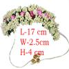 CCROHINI White Artificial Bud and Pink Flower Hair bun Handmade gajra Hair Accessory for Haldi, Mehdi and Wedding Ceremony (Pack of 1) view 4