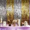 Edge Decor  Foil Curtain for Birthday Decoration, Anniversaries, Graduation, Retirement, Baby Shower Decoration - (2 Gold and 2 Silver, 6 feet) Set of 4 view 1