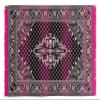 Zesture Bring Home Premium Chenille Jacquard Weaved Carpet, Area Rug, Dhurries, 5 x 6 ft, Pink -Black view 2