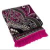 Zesture Bring Home Premium Chenille Jacquard Weaved Floral Carpet, Area Rug, 5 ft x 6 ft (Pink-Black) view 3