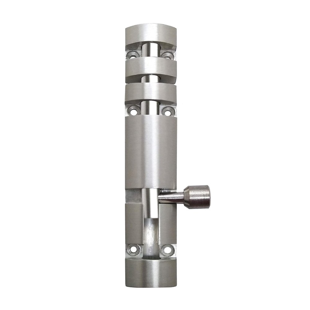 Life Vision Half Round Style Zaylo Tower Bolts Aluminium Body with Steel Rods and Knob 4 inch S.S. Finish Pack of 1 Pieces